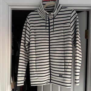 Helly Hansen Gray and blue striped boating jacket